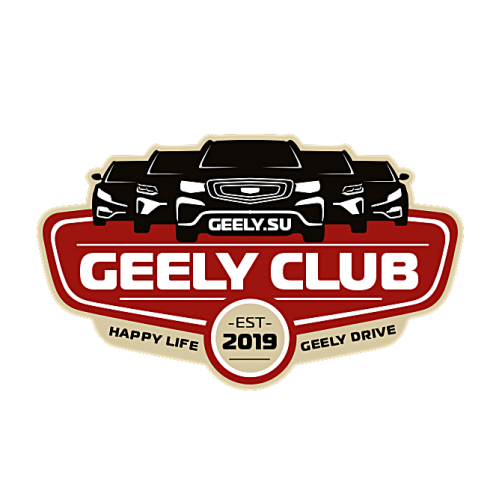 Цветная наклейка Geely Club